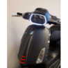 CORNICE GHIERA FANALE LED INCORPORATI ANTERIORE nero lucido PER VESPA SPRINT 50 - 125 - 150