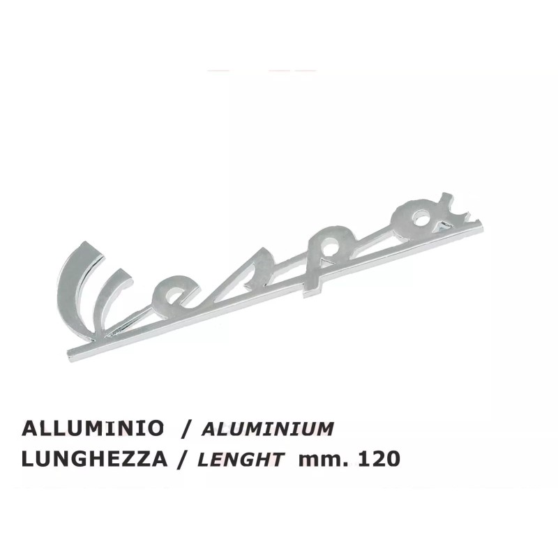 TARGHETTA ANTERIORE VESPA IN ALLUMINO PER VESPA 125 VNB6T INTERASSE 120MM