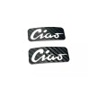 COPPIA ADESIVI CARBON LOOK STICKER SERBATOIO AUFKLEBER PIAGGIO CIAO R L S SC