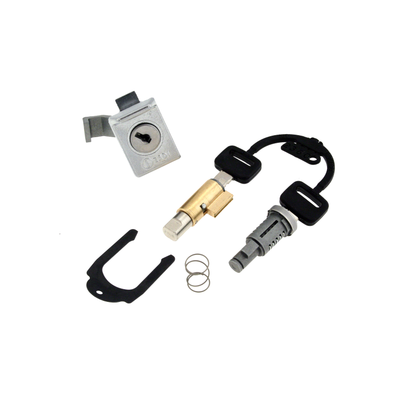 KIT SERRATURE ,BLOCCASTERZO  CON GUIDA DA 4MM + BAULETTO  PER VESPA PX 125 - 150 - 200 R.O. 184860