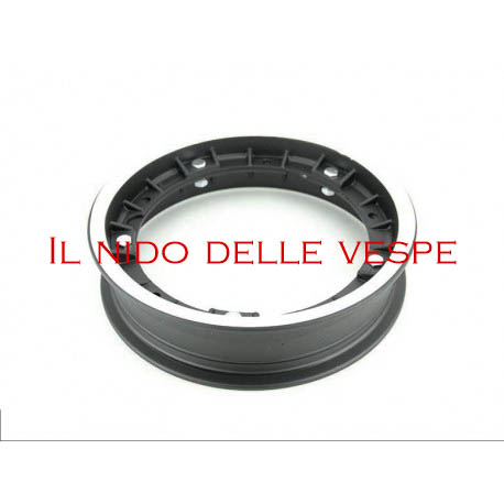 CERCHIO VESPA COMPL 10 GL - PX - ET3 IN LEGA PX NERO"