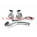 LEVE VESPA COPPIA FRIZIONE FRENO 50 125 PRIMAVERA ET3 PX CROMATE INCLUSO SCARPETTE