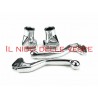 LEVE VESPA COPPIA FRIZIONE FRENO 50 125 PRIMAVERA ET3 PX CROMATE INCLUSO SCARPETTE