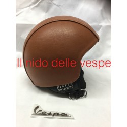 CASCO CUOIO CHIARO RIVESTITO IN ECOPELLE