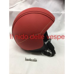 CASCO RED-RED RIVESTITO IN ECOPELLE LAMBRETTA