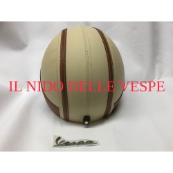 CASCO VINTAGE RIVESTITO IN PELLE OMOLOGATO