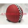 CASCO RACING RIVESTITO IN ECOPELLE ROSSO