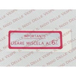 ADESIVO USARE MISCELA  6% ROSSO VESPA GS 150