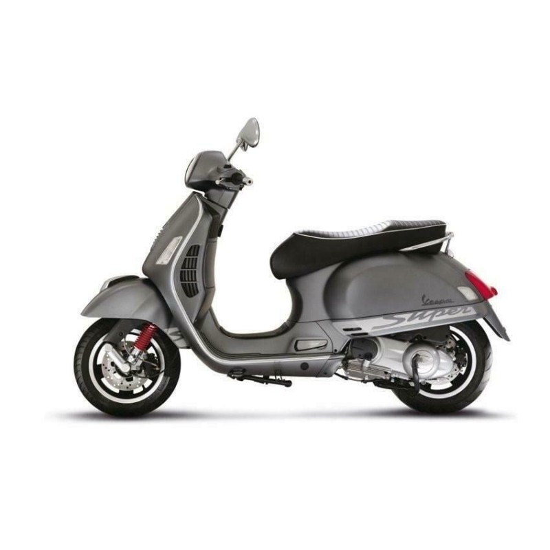 ADESIVI SUPER GRIGIO SCRITTA SUPER PRESPAZIATA PER VESPA GTS 300 (ADATTABILI A VESPA GT )