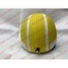 casco ciao rivestito ecopelle giallo e bianco