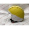 casco ciao rivestito ecopelle giallo e bianco