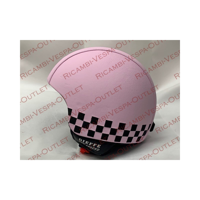 casco rivestito ecopelle rosa