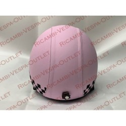 casco rivestito ecopelle rosa