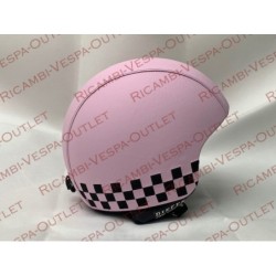 casco rivestito ecopelle rosa