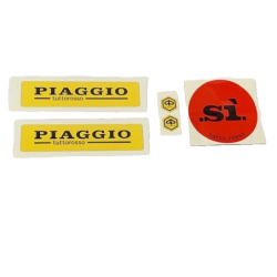 KIT STICKER ADESIVI AUFKLEBER PIAGGIO SI TUTTOROSSO